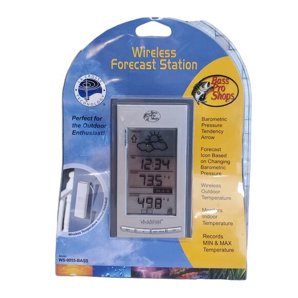 Bass Pro Shops Wireless Weather Station Weather Forecast Outdoor Sensor La Cross - Picture 12 of 12